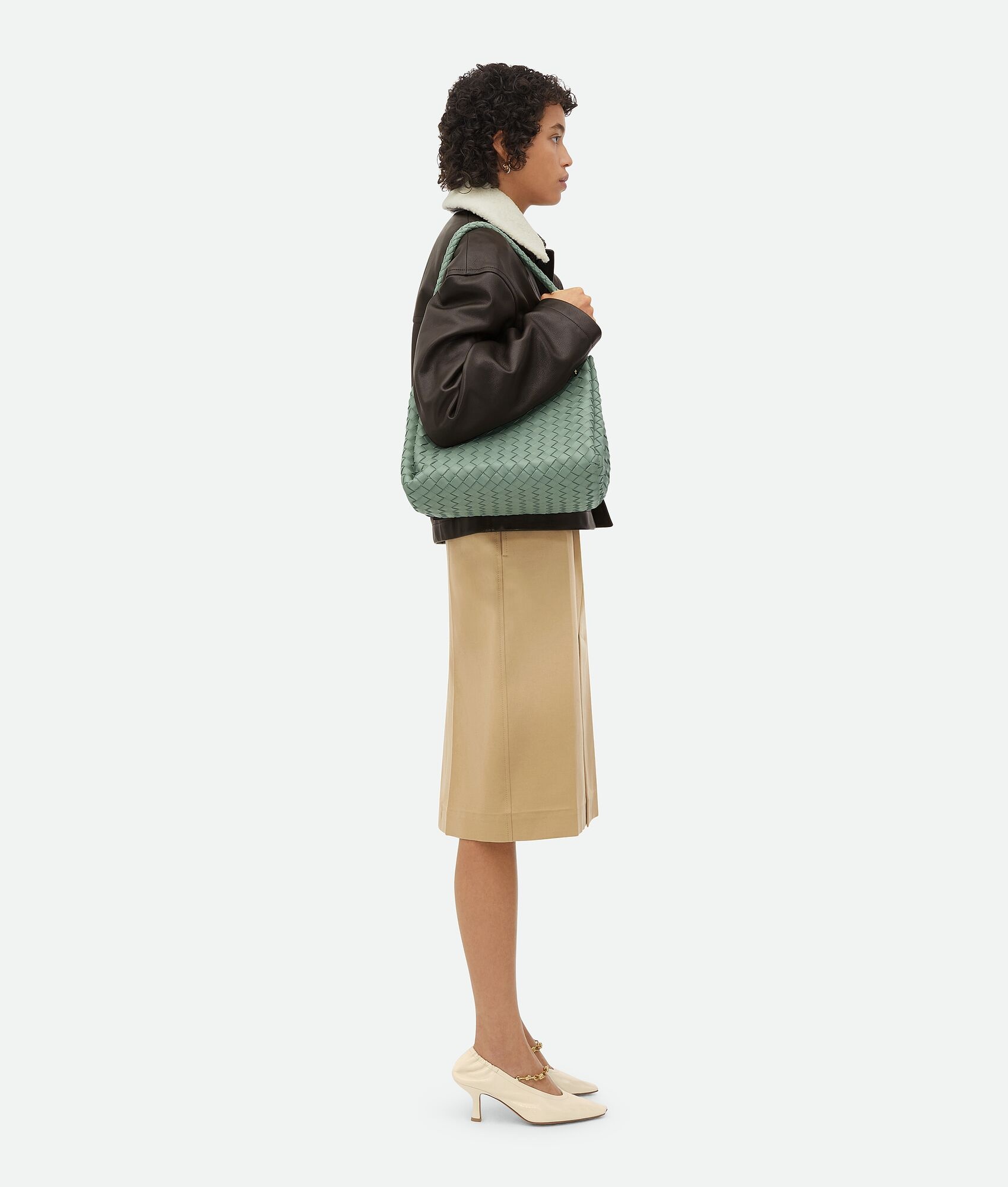 Shop Bottega Veneta Large Parachute In Gray