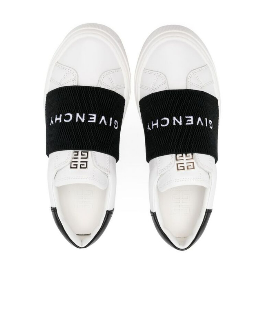 Givenchy Logo-strap Slip-on Sneakers In Black