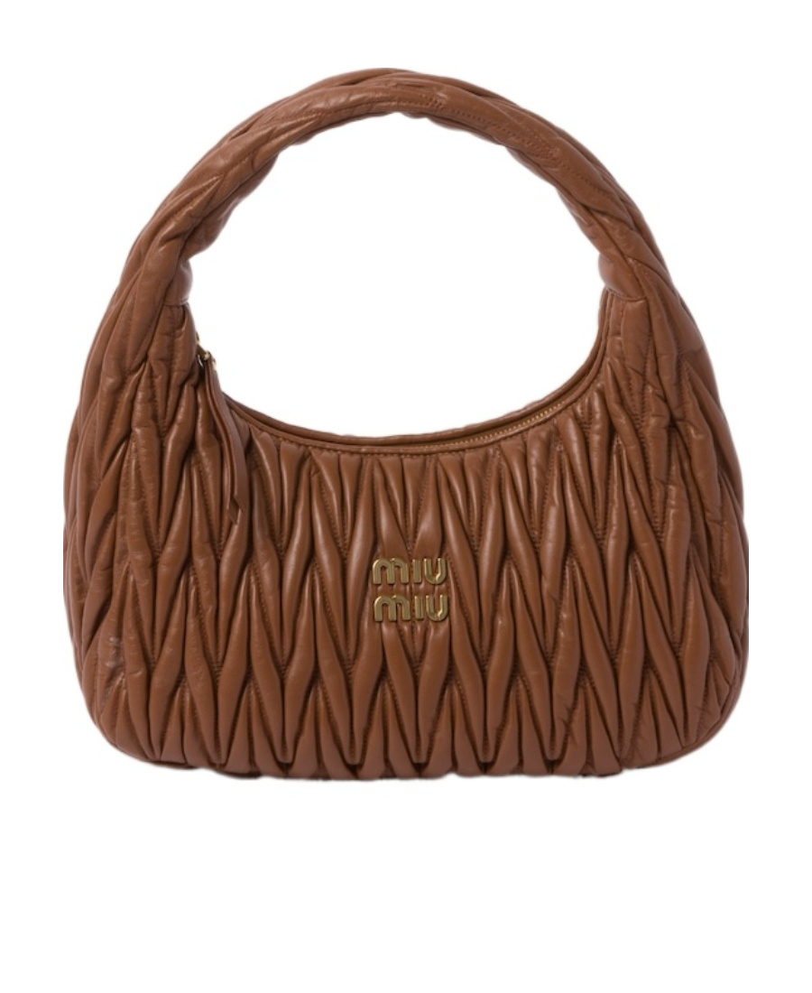 Miu Miu Brown Miu Wander Bag In Brown