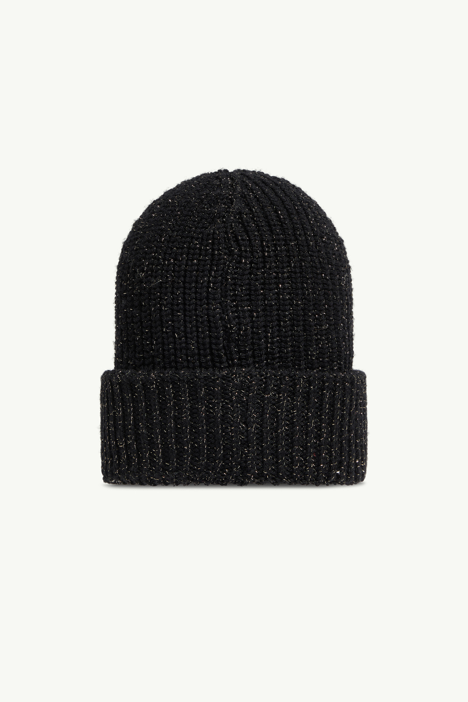 Moncler Metallic Wool Beanie In Black