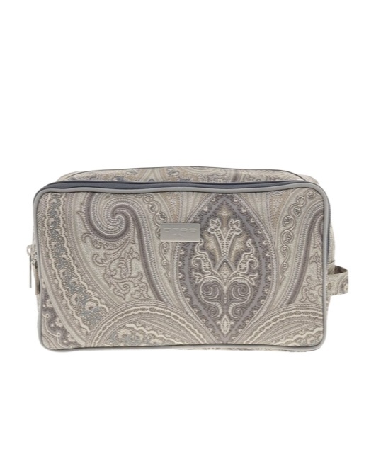 Etro Zipper Clutch In Gray