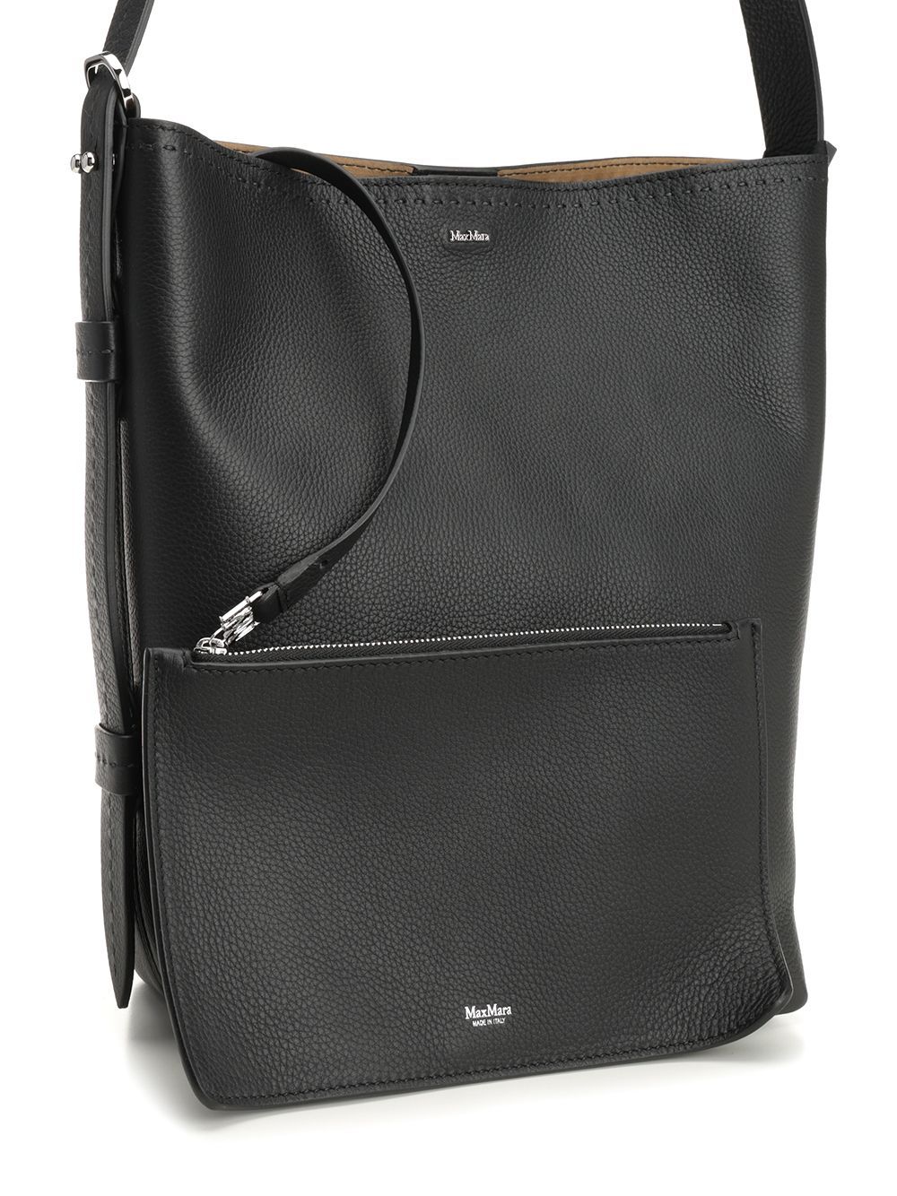 Max Mara Handle Shoulder Bag In Black