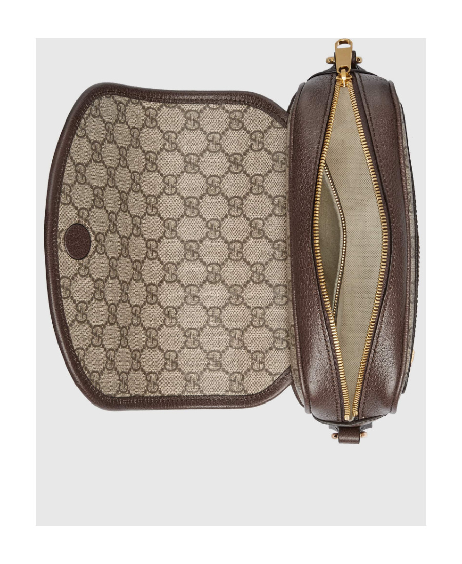 Gucci Ophidia Gg Supreme Fabric Shoulder Bag In Brown
