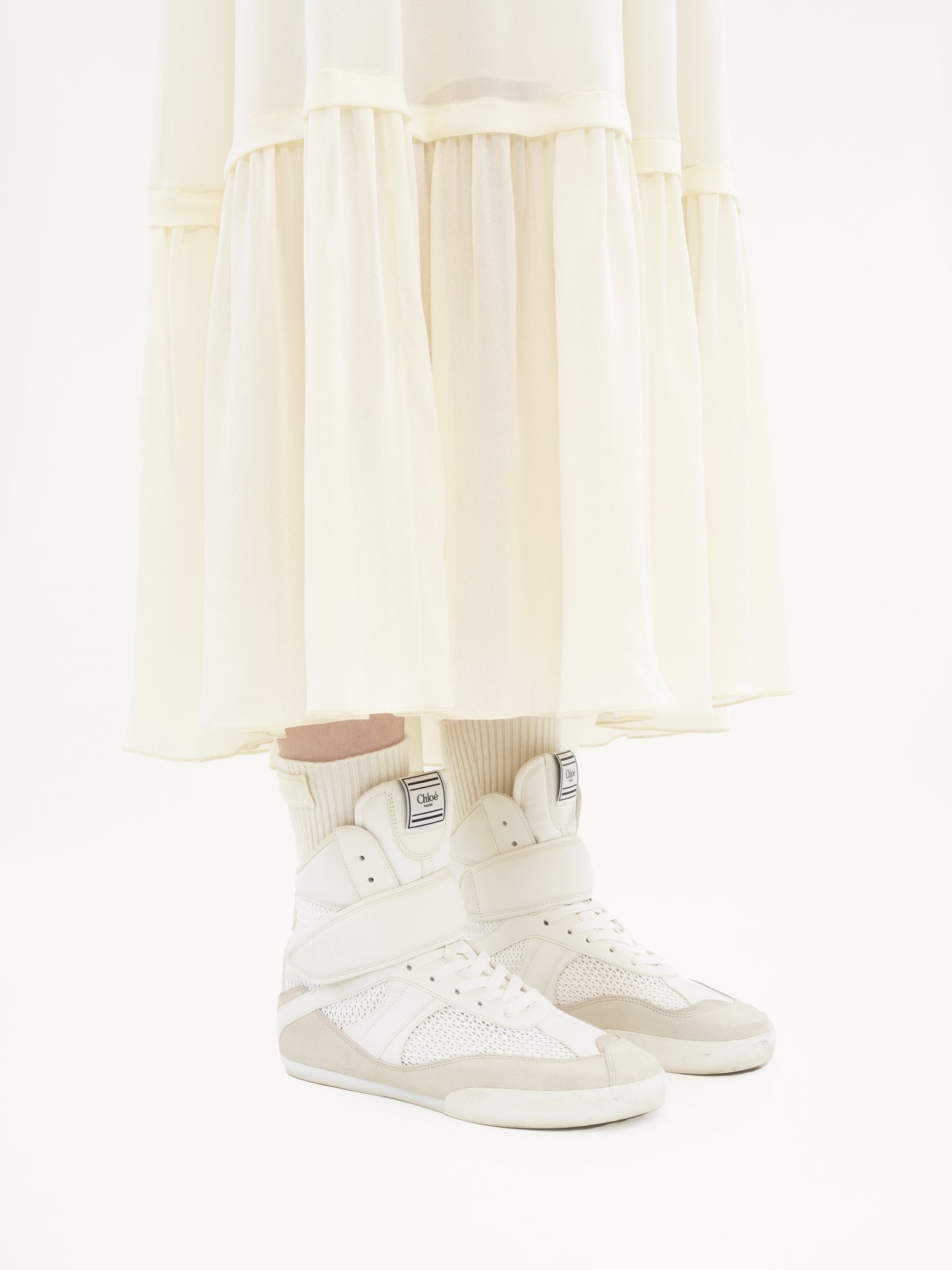 Shop Chloé Kick Sneakers In White