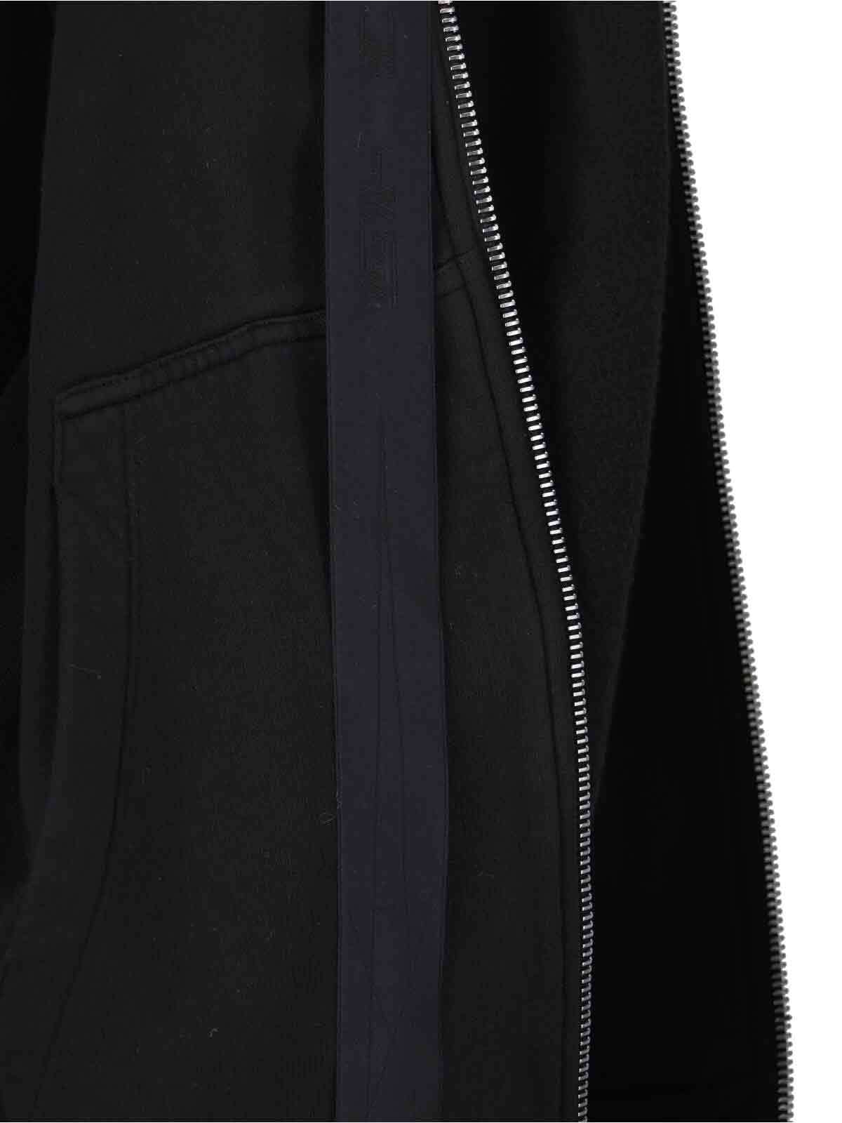Rick Owens Drkshdw Zip-up Hoodie In Black