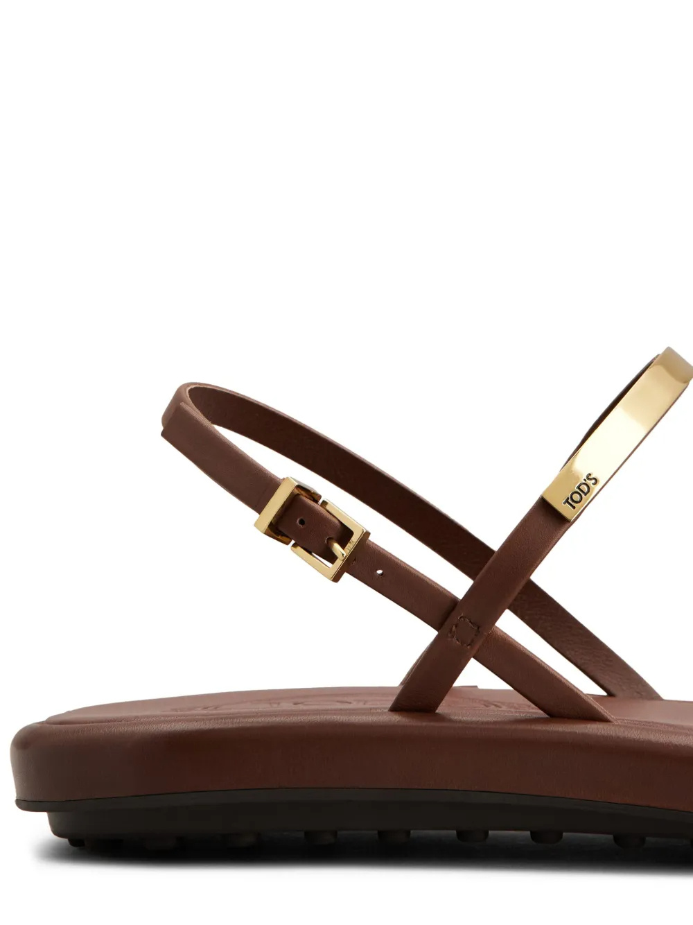 Tod's Leather Sandal In Brown