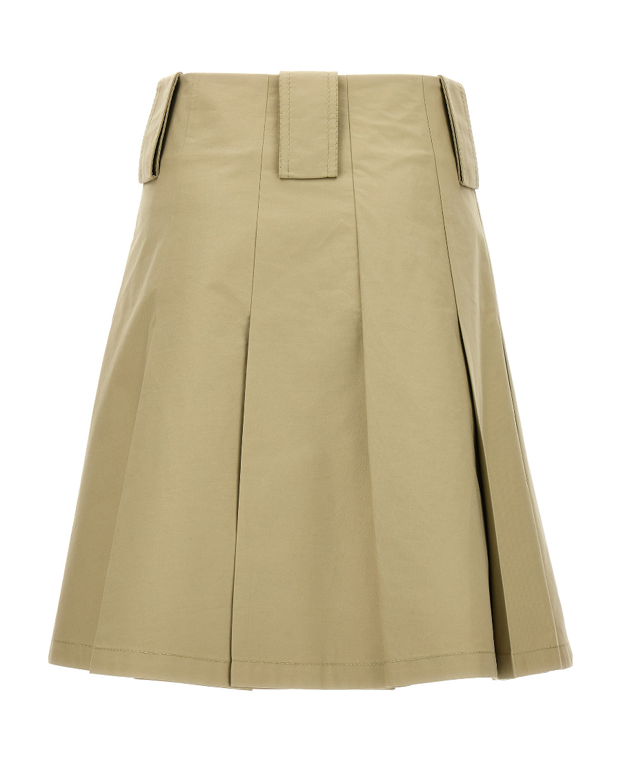 Burberry High-waisted A-line Skirt Pleated Design In Nude