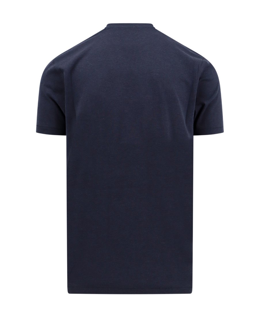 Tom Ford Black Basic Crewneck T-shirt With Tonal Stitching In Cotton Blend Man In Black