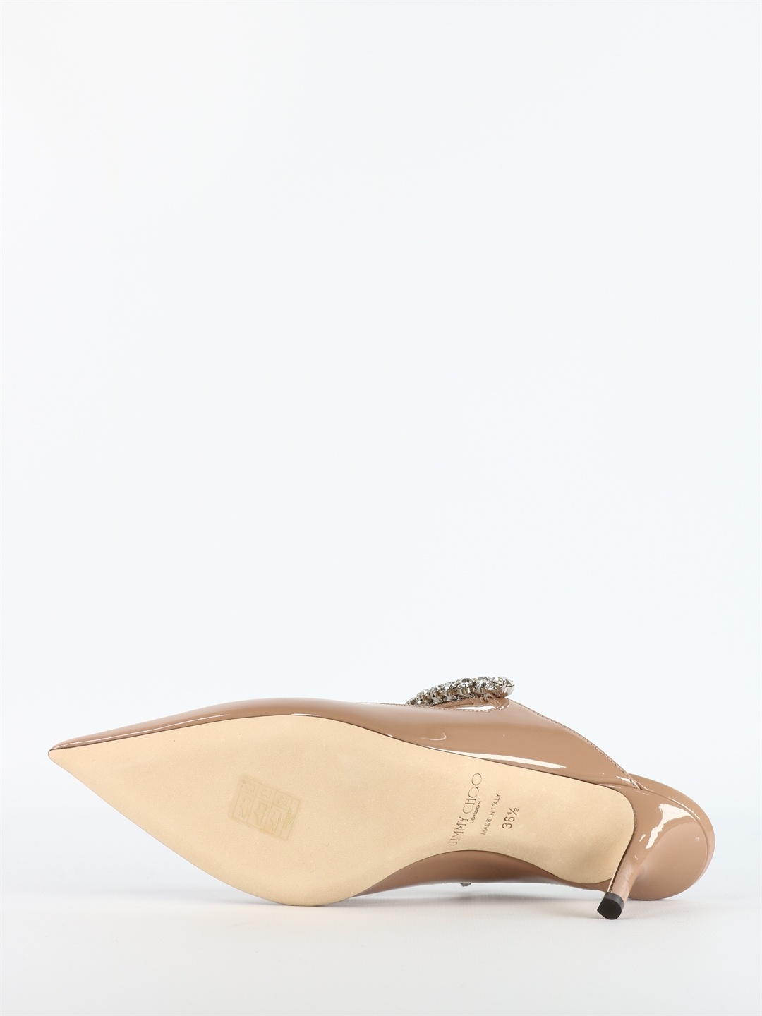 Shop Jimmy Choo Bing Embellished Strap Pumps In Brown
