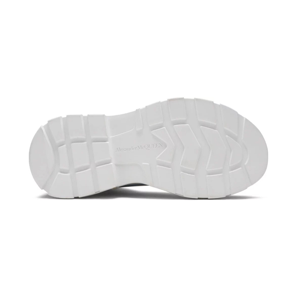 Alexander Mcqueen Tread Slick Metallic-effect Sneakers In Blue