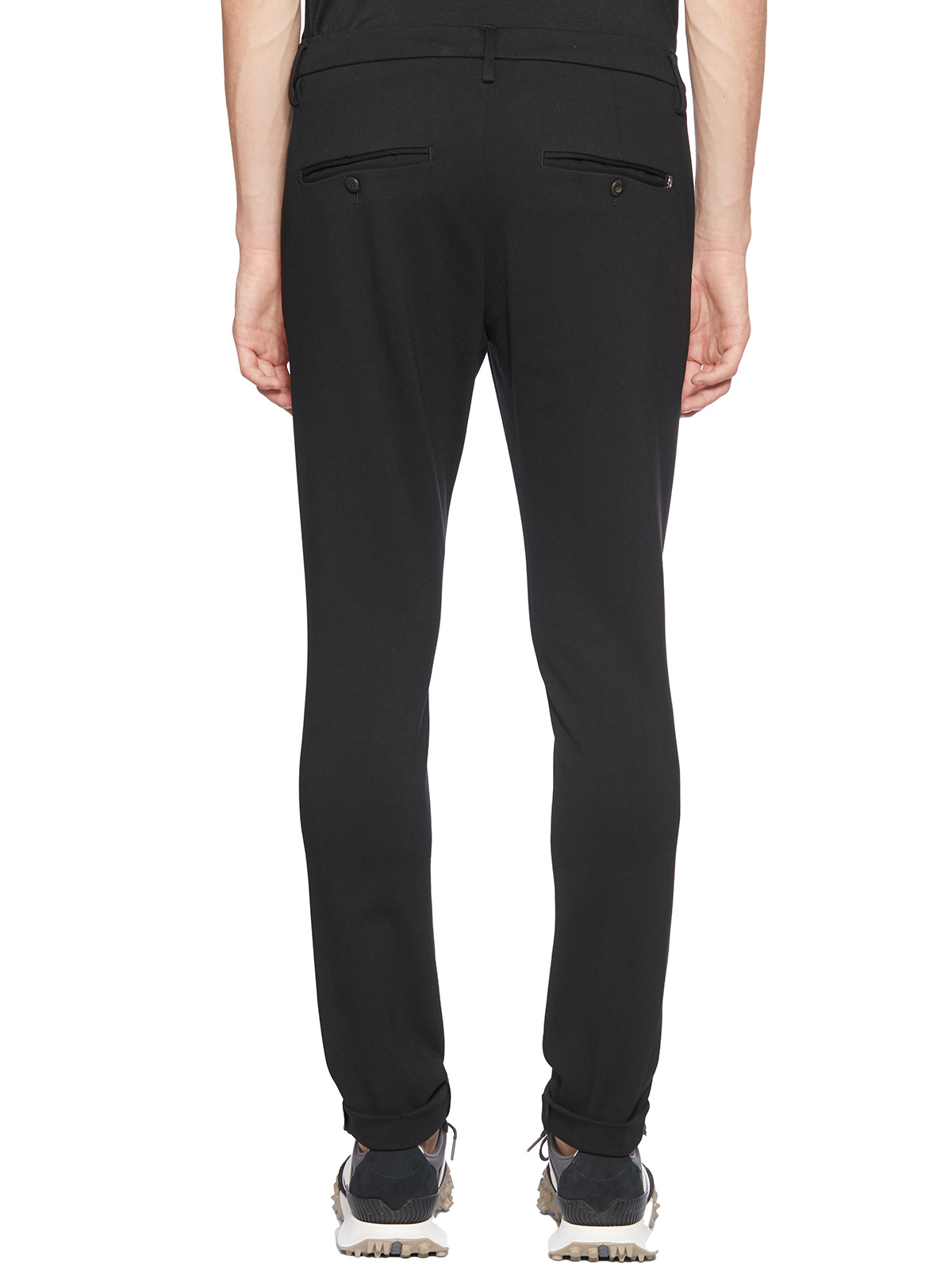 Dondup Belt-lined Casual Pants In Black