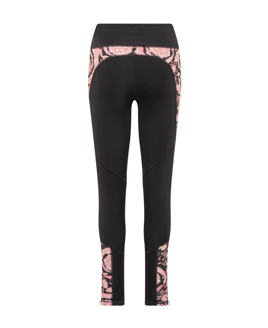Versace Barocco-print Leggings In Black