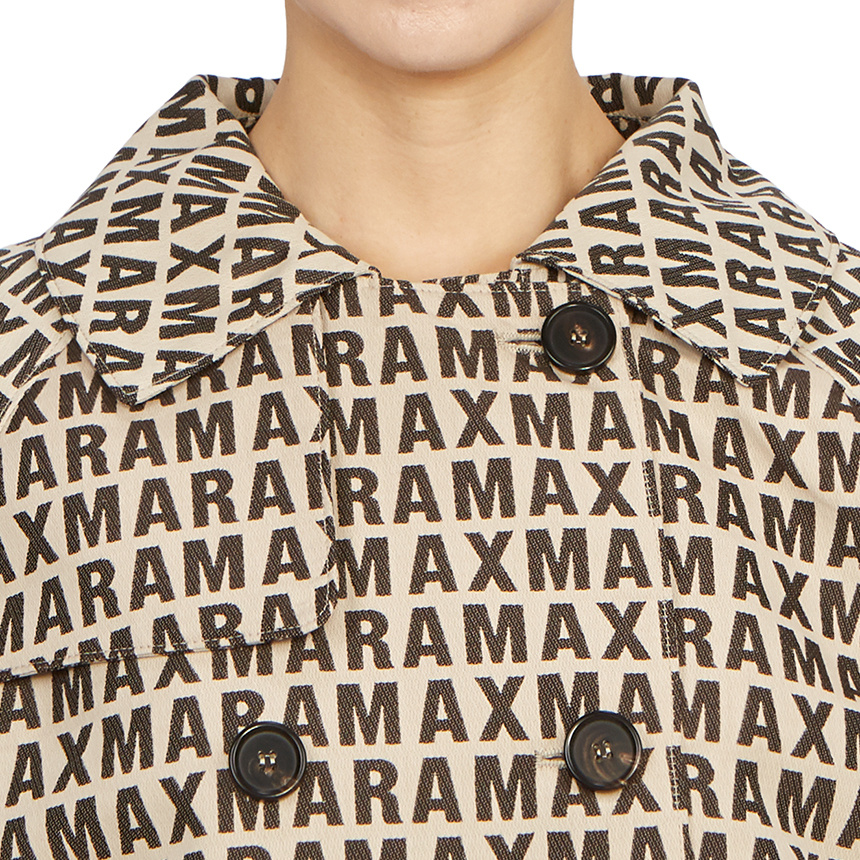 Max Mara Double-breasted Casual Jacket In Brown