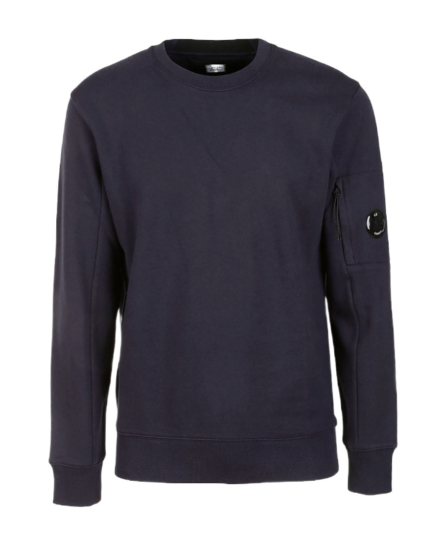 C.p. Company Round-necked Sweater In Black