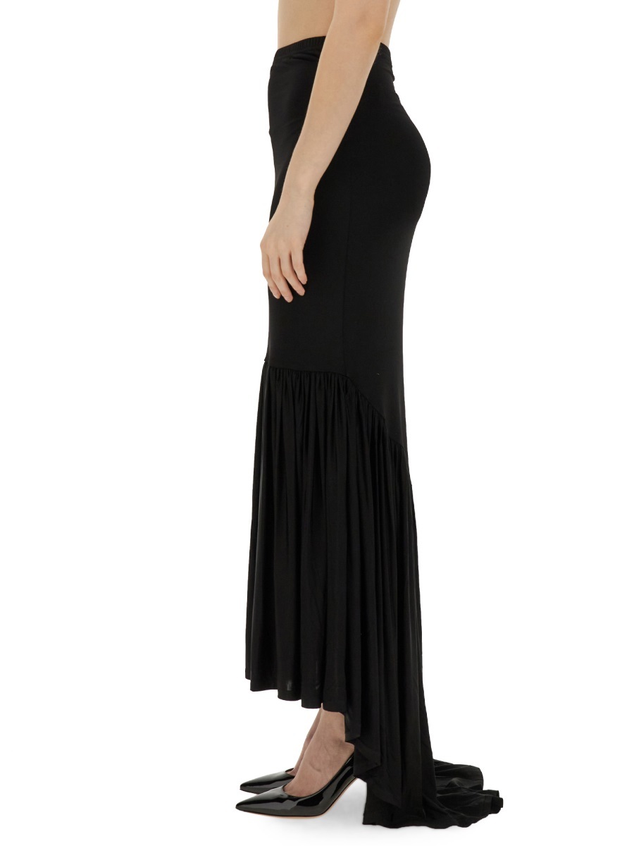 Nina Ricci Jersey Maxi Skirt In Black