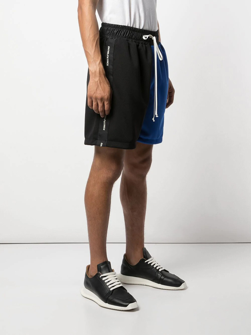 Daniel Patrick Stitching Leisure Sports Shorts In Black