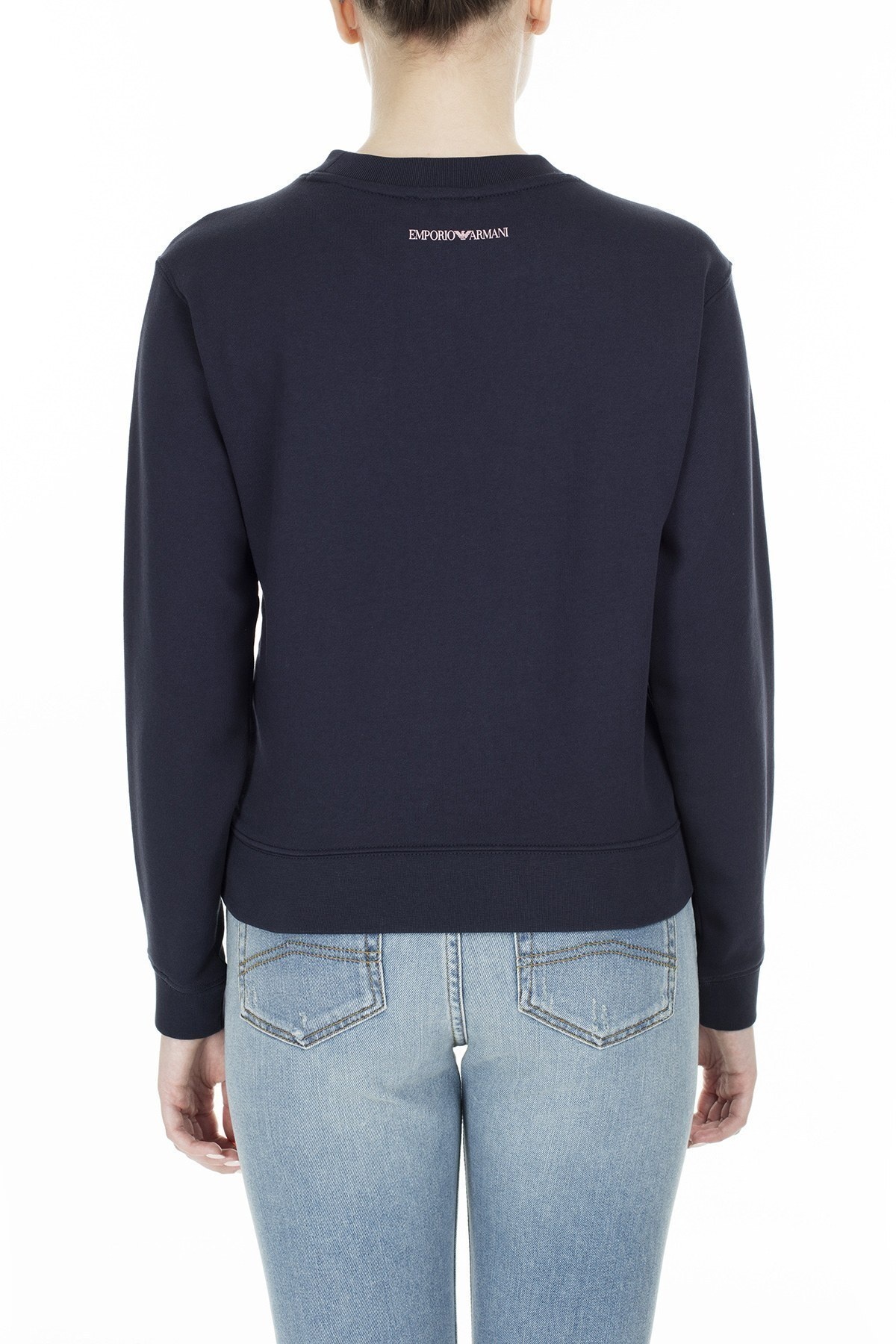 EMPORIO ARMANI ROUND-NECKED LOGO SWEATER