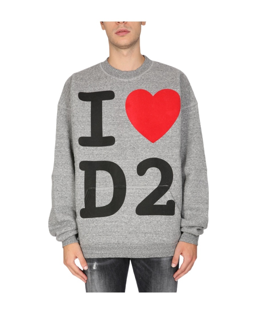 Shop Dsquared2 Logo-print Sweatshirt In Gray