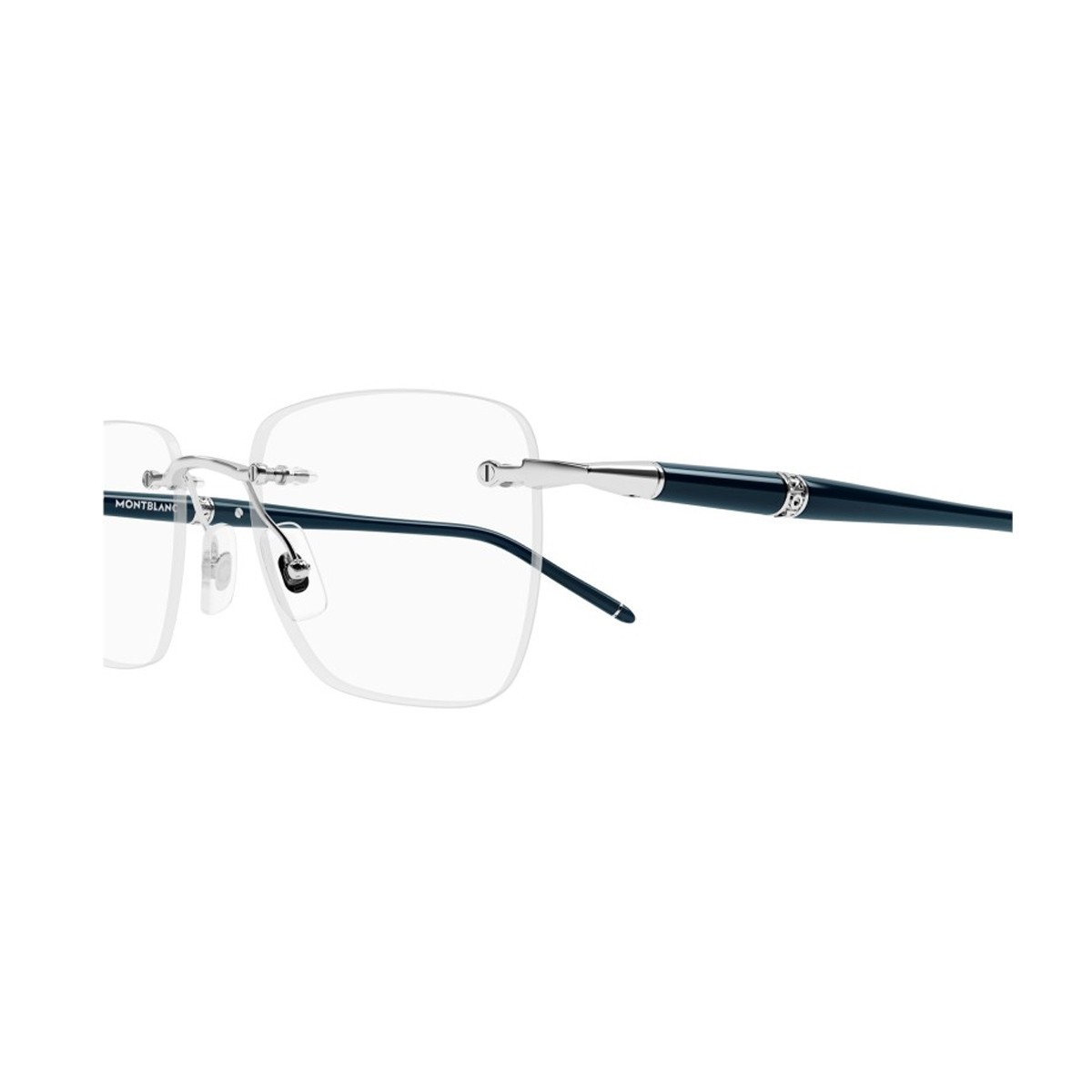 Montblanc Eyewear Square Frame Glasses In Blue