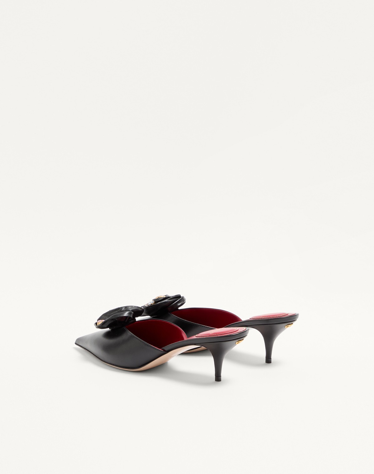 Valentino Vlogo 55 Leather Mule In Black
