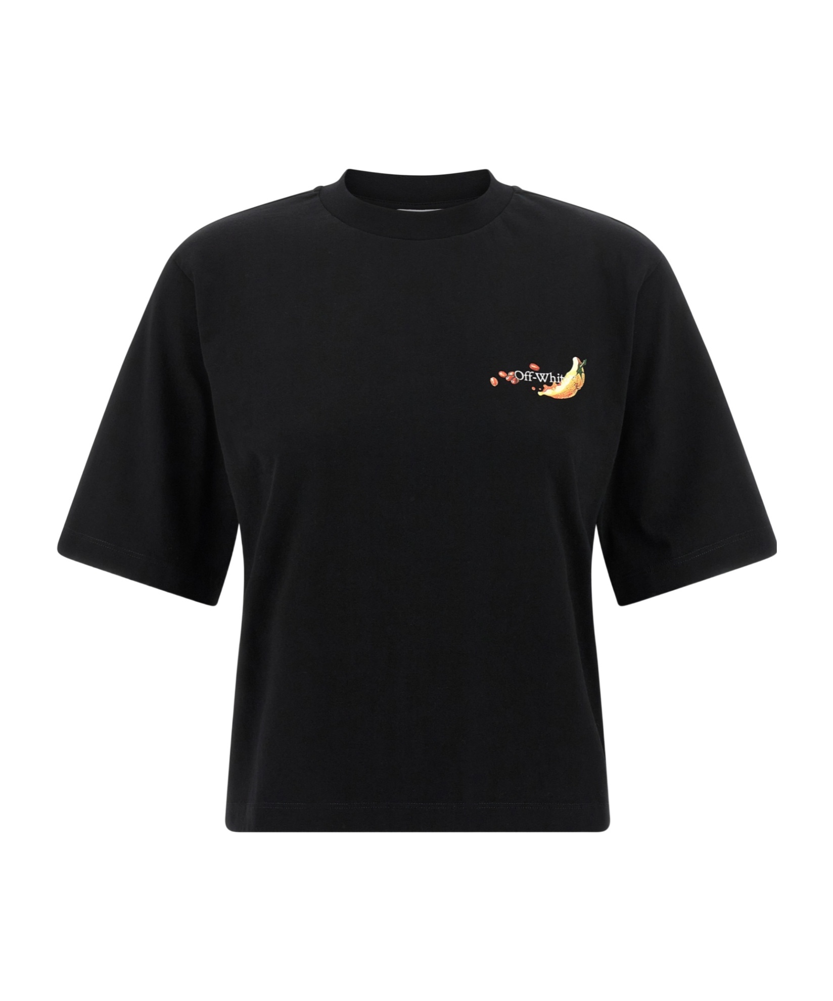 Off-white Graphic Arrow Fruit Design T-shirt In Black