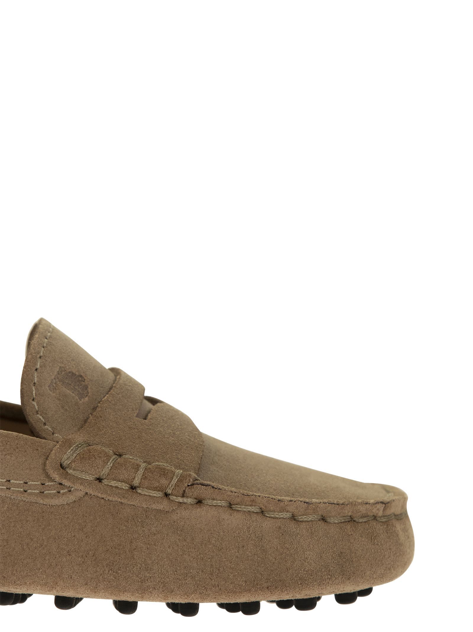 Tod's Slip-on Suede Loafers In Brown
