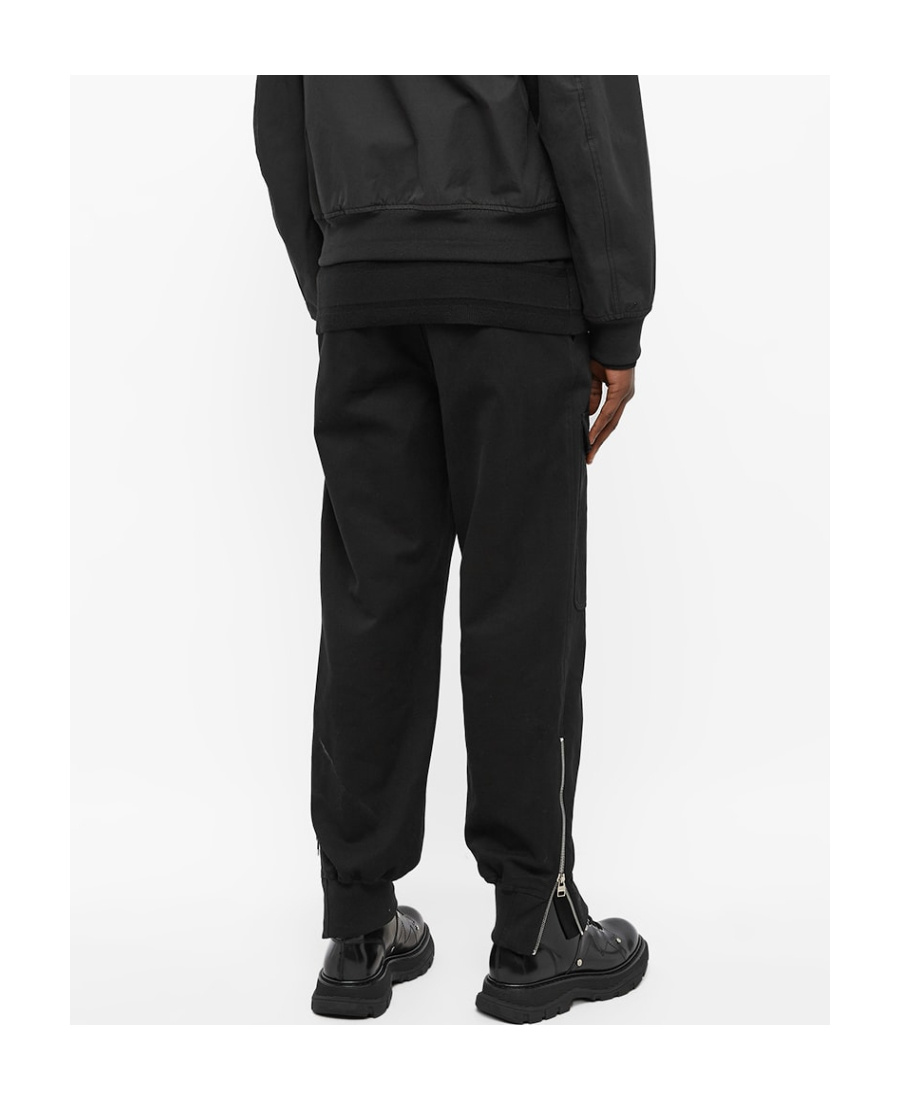 Alexander Mcqueen Rear Buckle-detail Trousers In Black