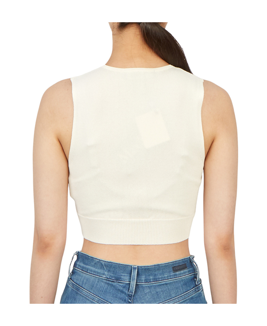 Max Mara Knitted Vest In Nude