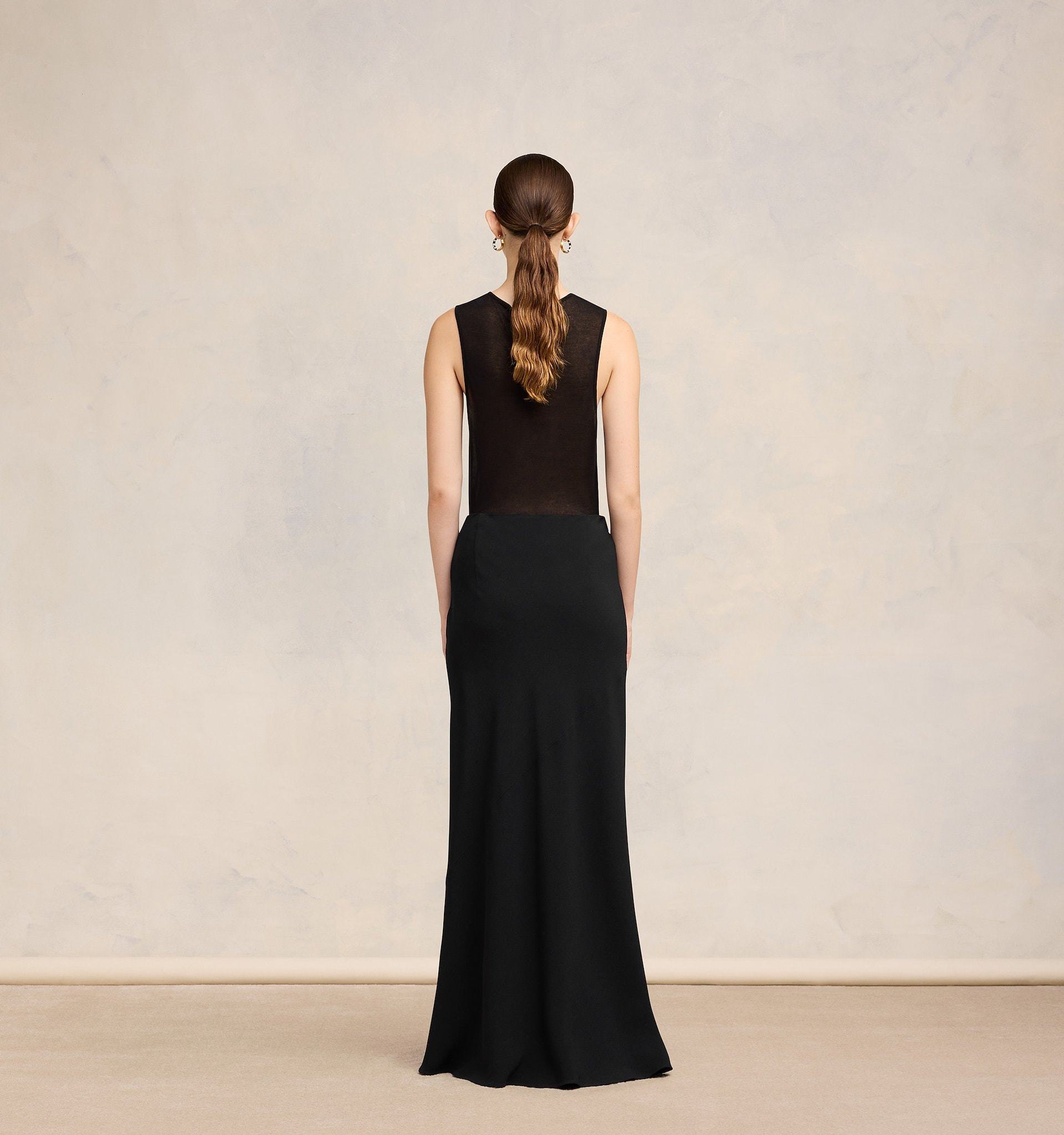 Ami Alexandre Mattiussi Oblique Cut Skirt In Black