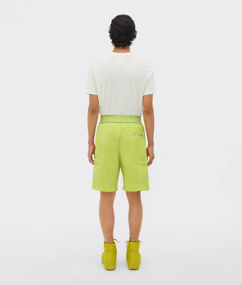Bottega Veneta Lime Cargo Bermuda Shorts In Green