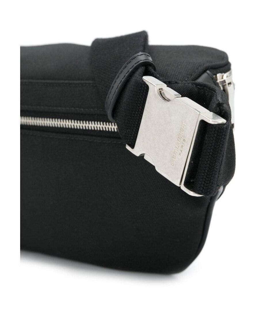 Saint Laurent Logo-lettering Belt Bag In Black