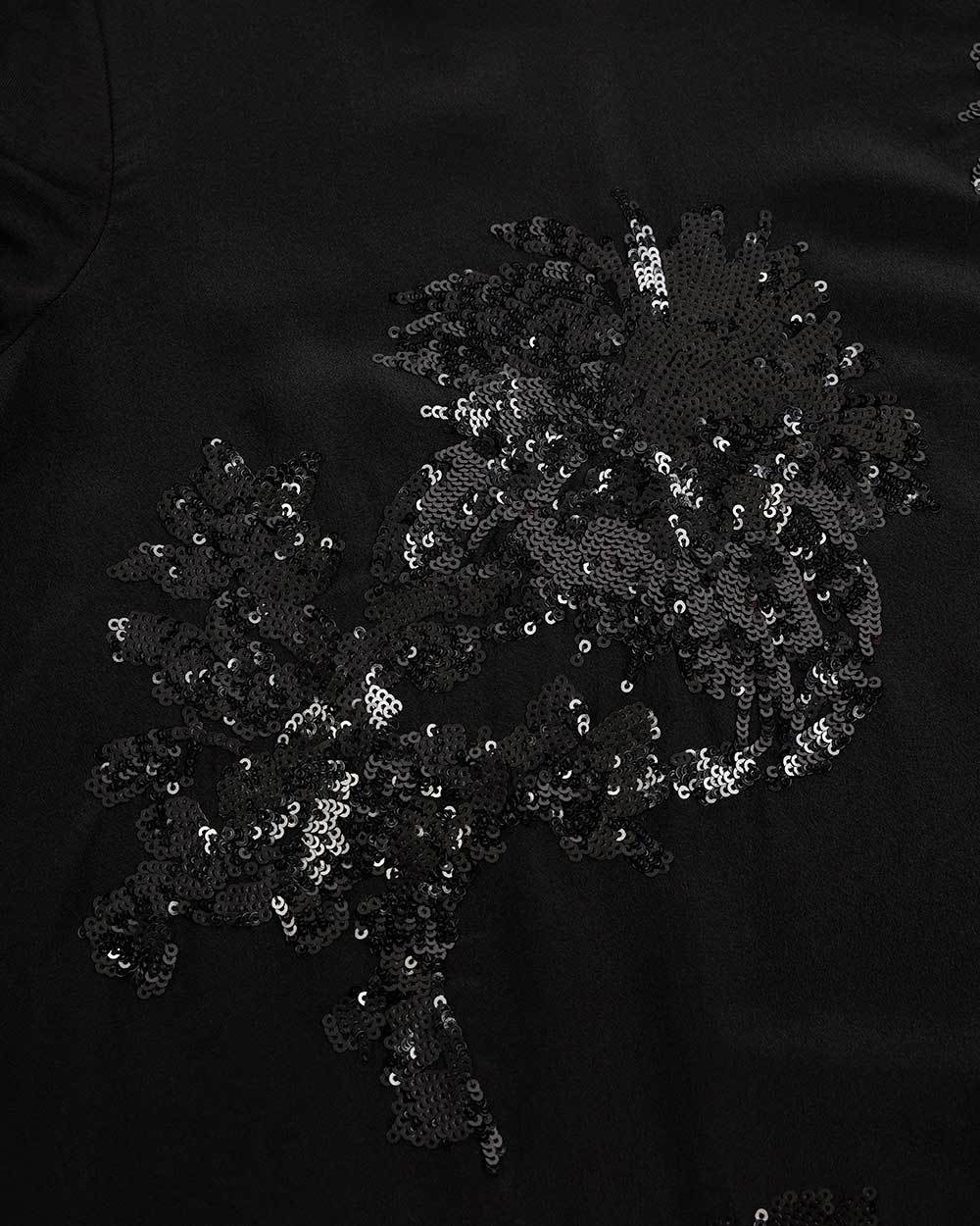 Weekend Max Mara Sequined Long Sleeved T-shirt In Black
