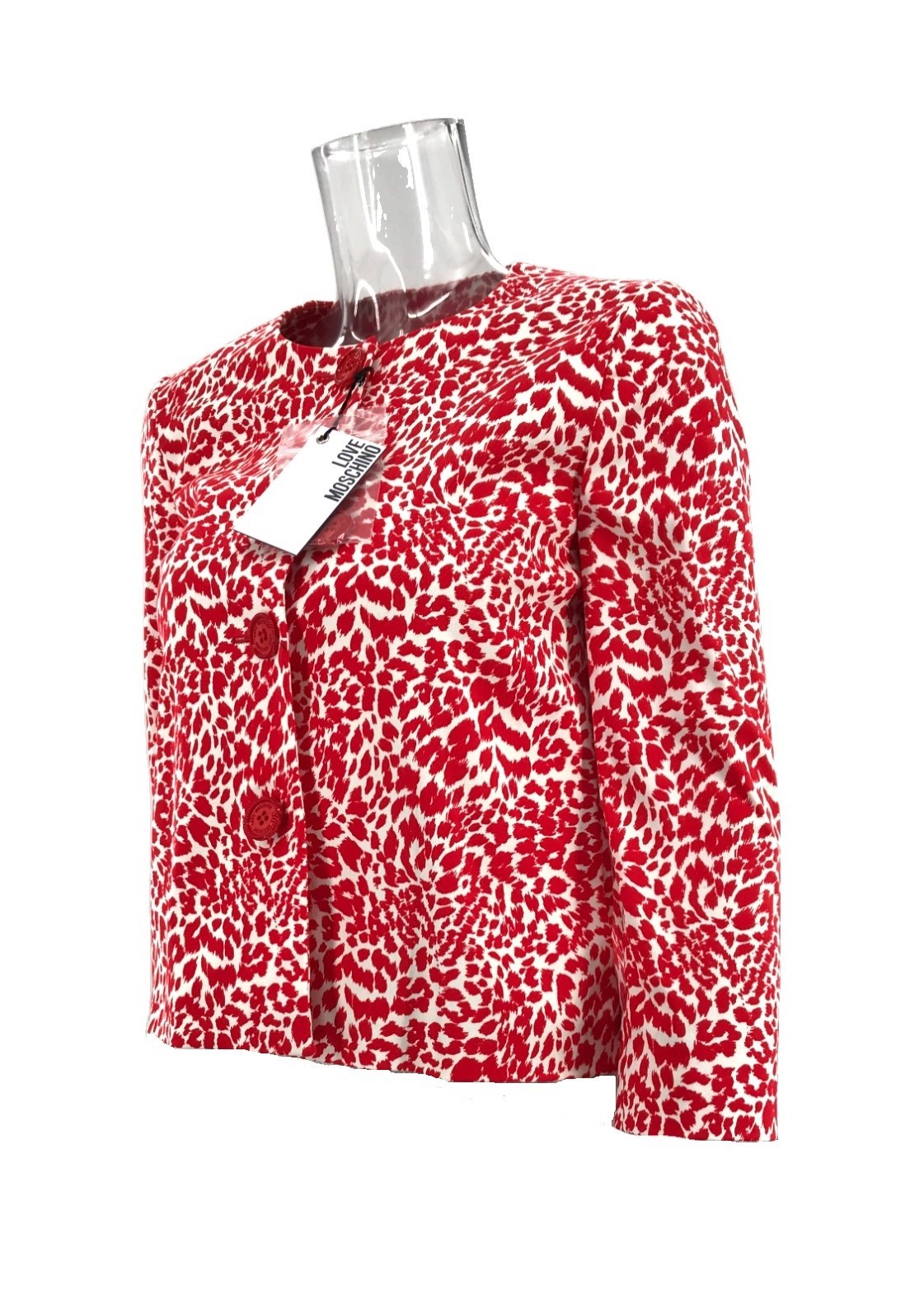 Moschino Long-sleeved Casual Jacket In Red
