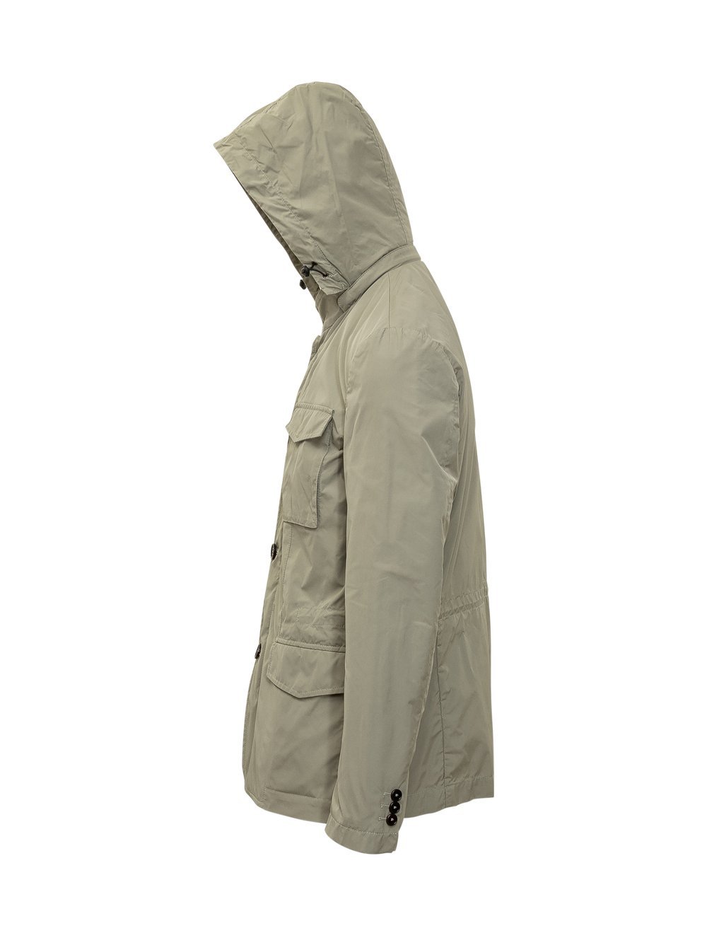 Fay Mock-neck Hooded Jacket In Gray