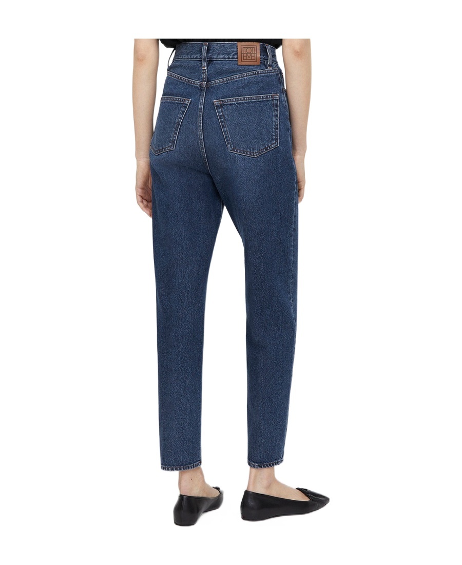 Totême High-waisted Tapered Jeans In Blue