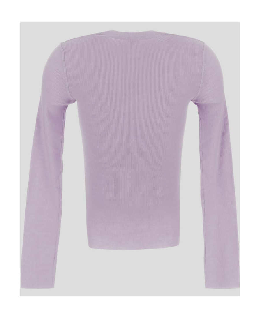 Bottega Veneta Button-up Wool Jumper In Purple