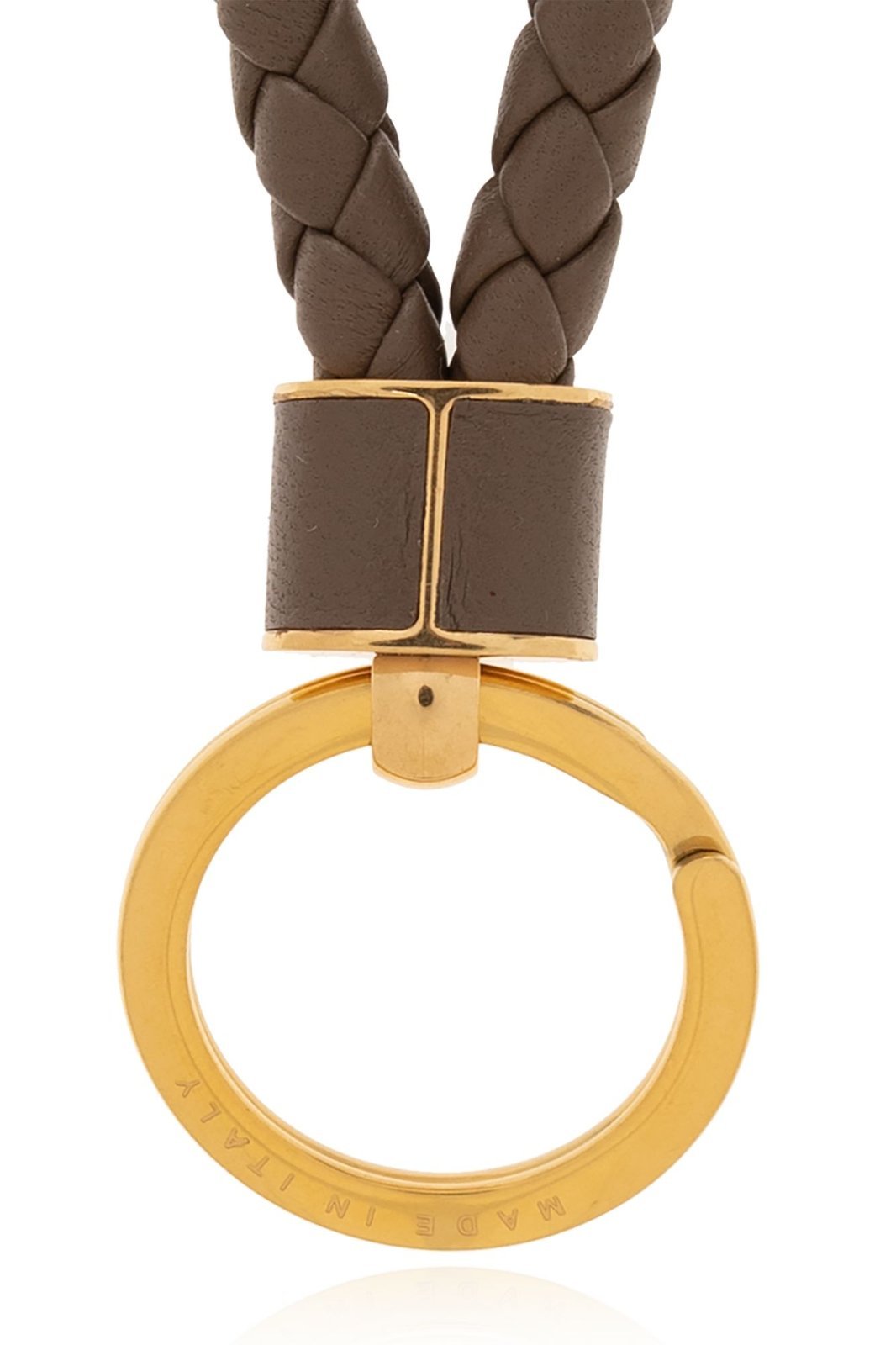 Bottega Veneta Weave A Key Ring In Brown
