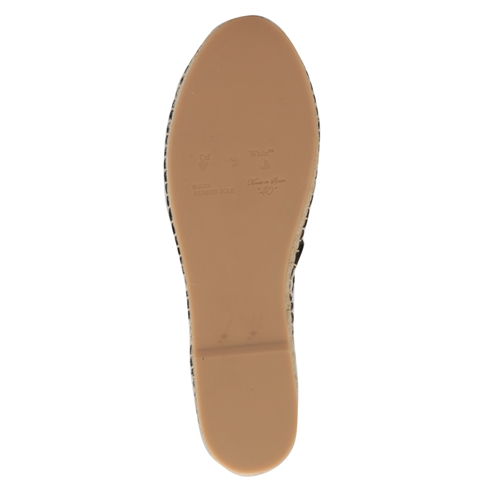 Off-white Lace-up Flat Espadrilles In Black