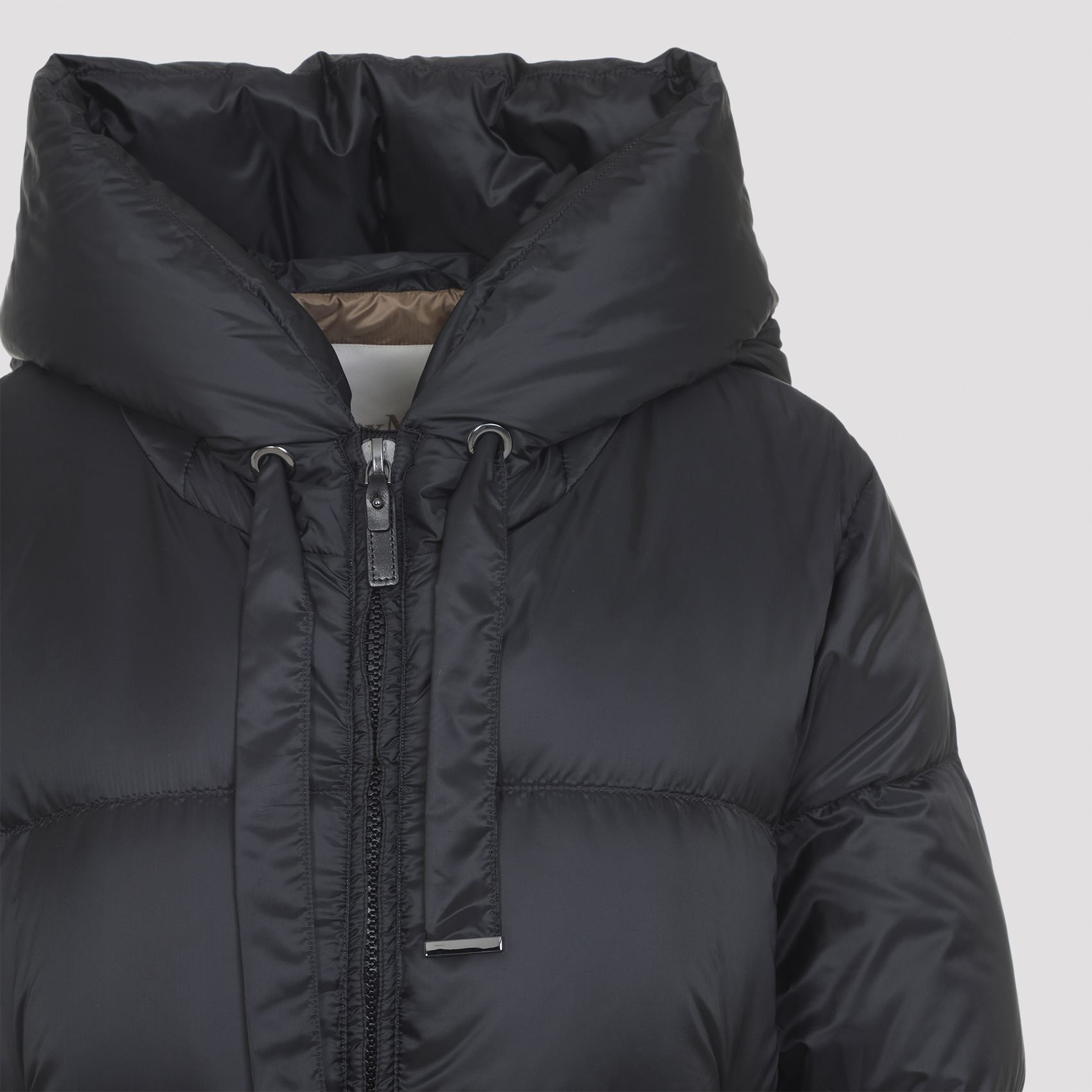 Max Mara The Cube Zip-up Hooded Jacket In Black