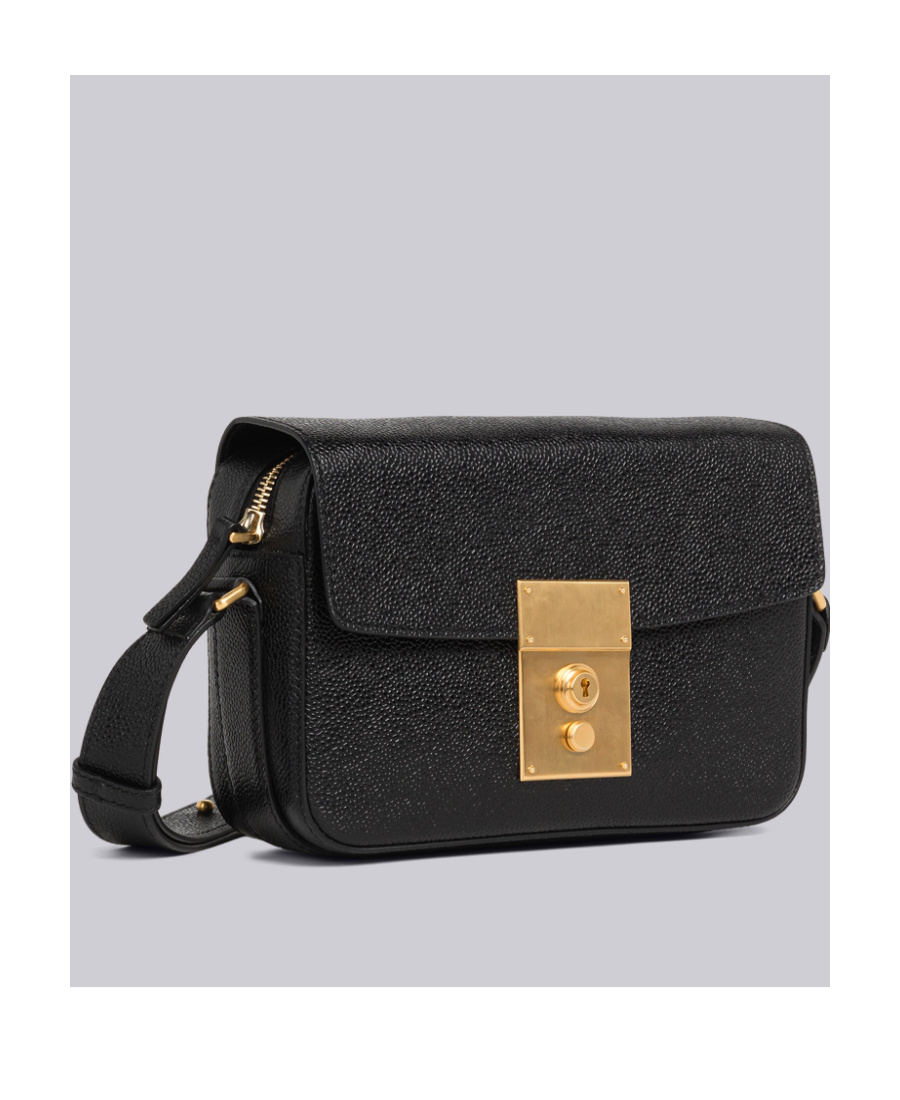 Thom Browne Pebbled Camera Crossbody Bag In Black