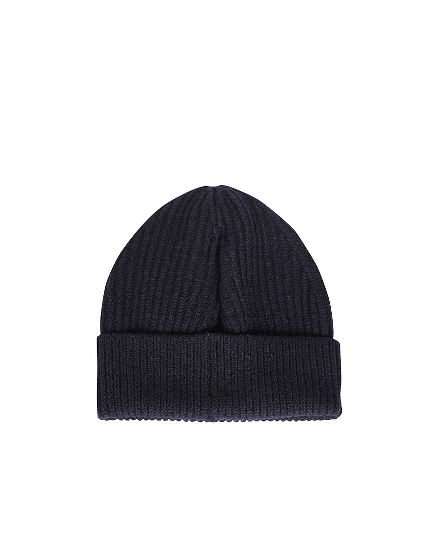 Dolce & Gabbana Dg Essentials Logo-patch Knitted Beanie In Black