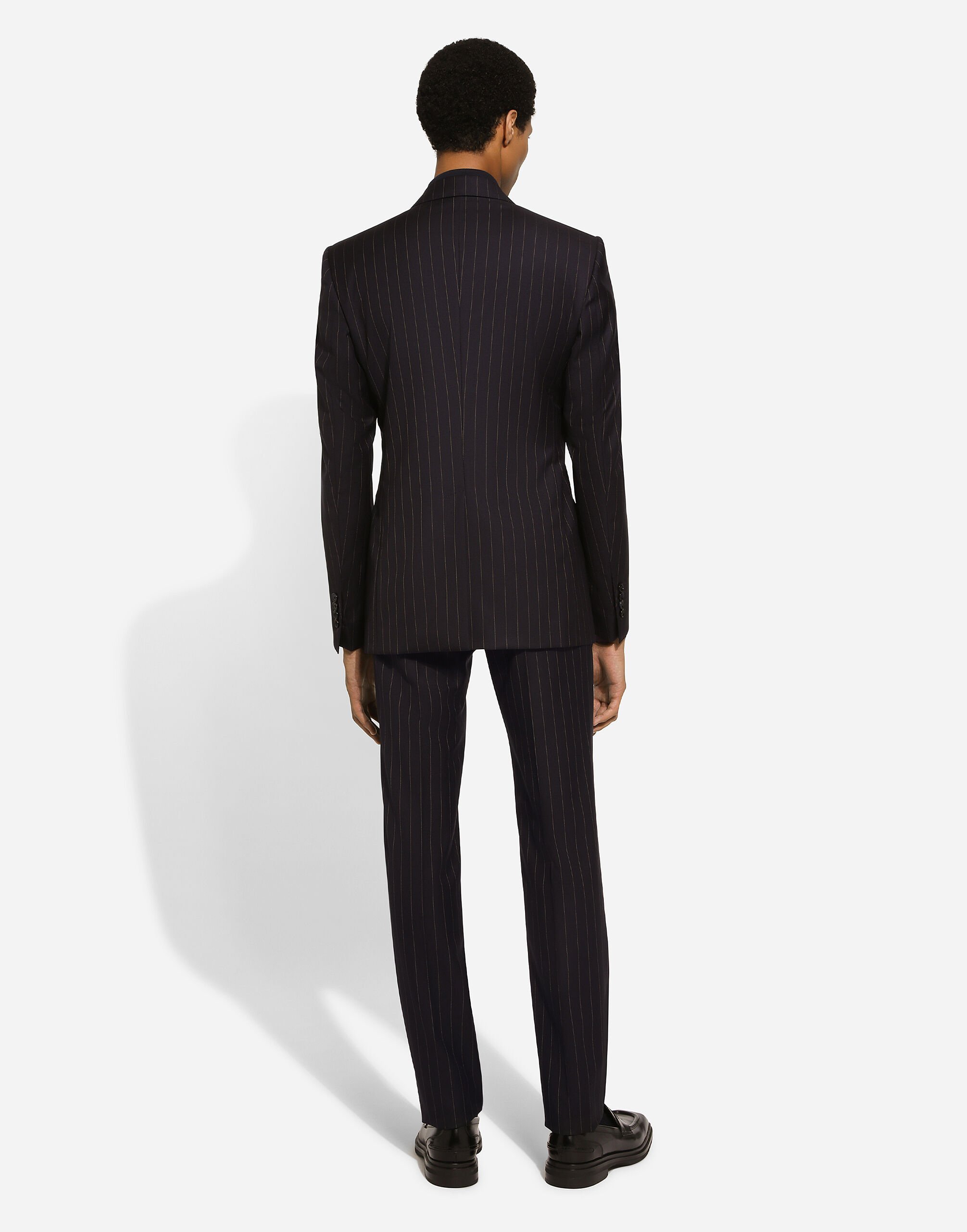 Dolce & Gabbana Pinstriped Tailored Trousers In Black
