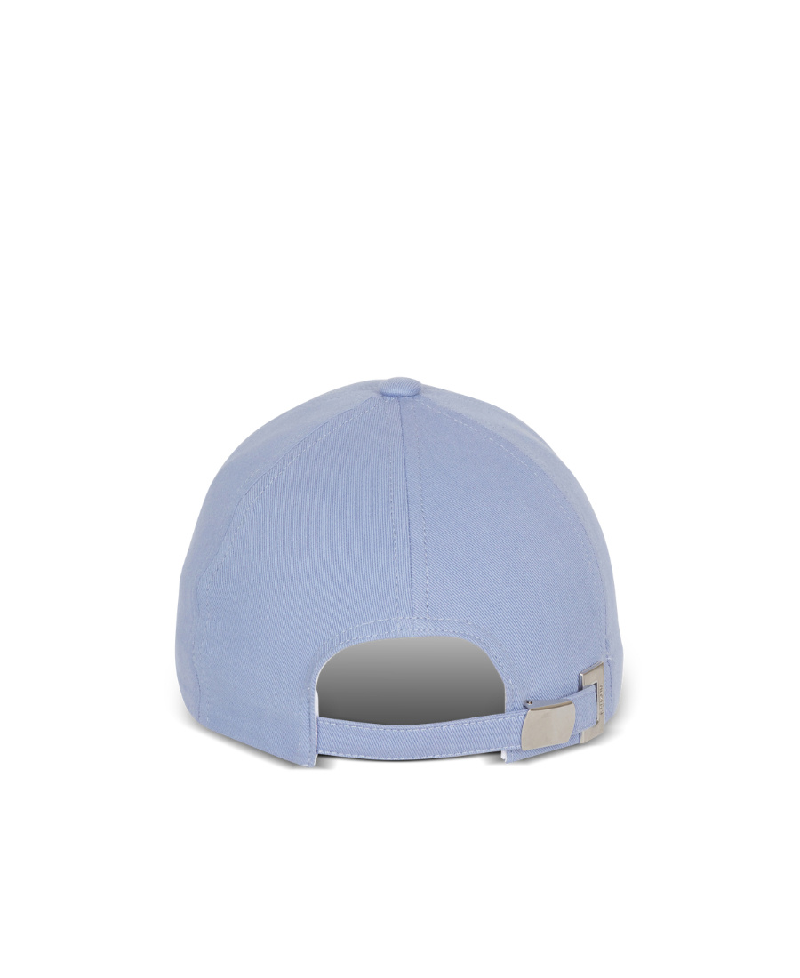 Balmain Logo-embroidered Cotton Cap In Blue