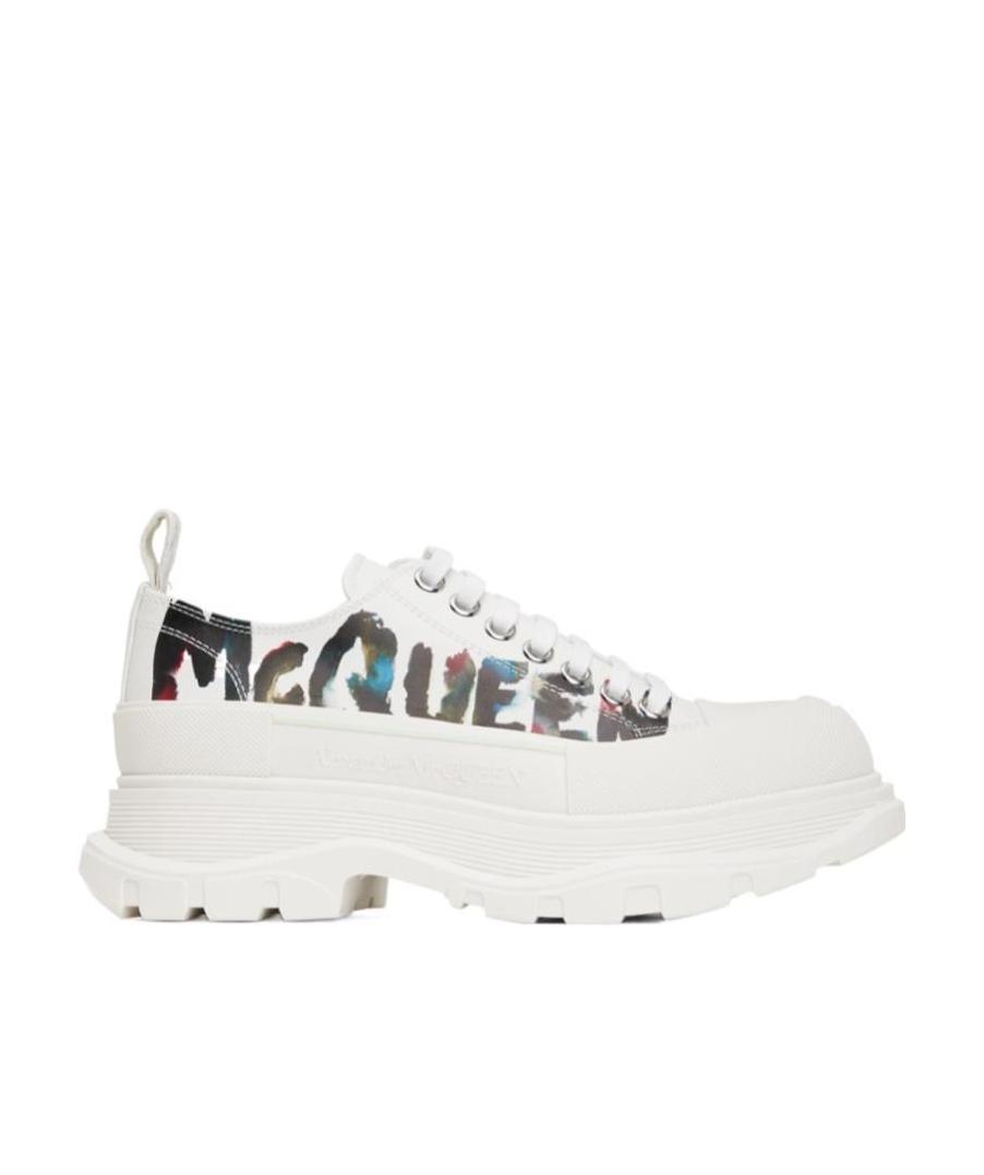 Alexander Mcqueen Tread Slick 50mm Graphic-print Sneakers In White