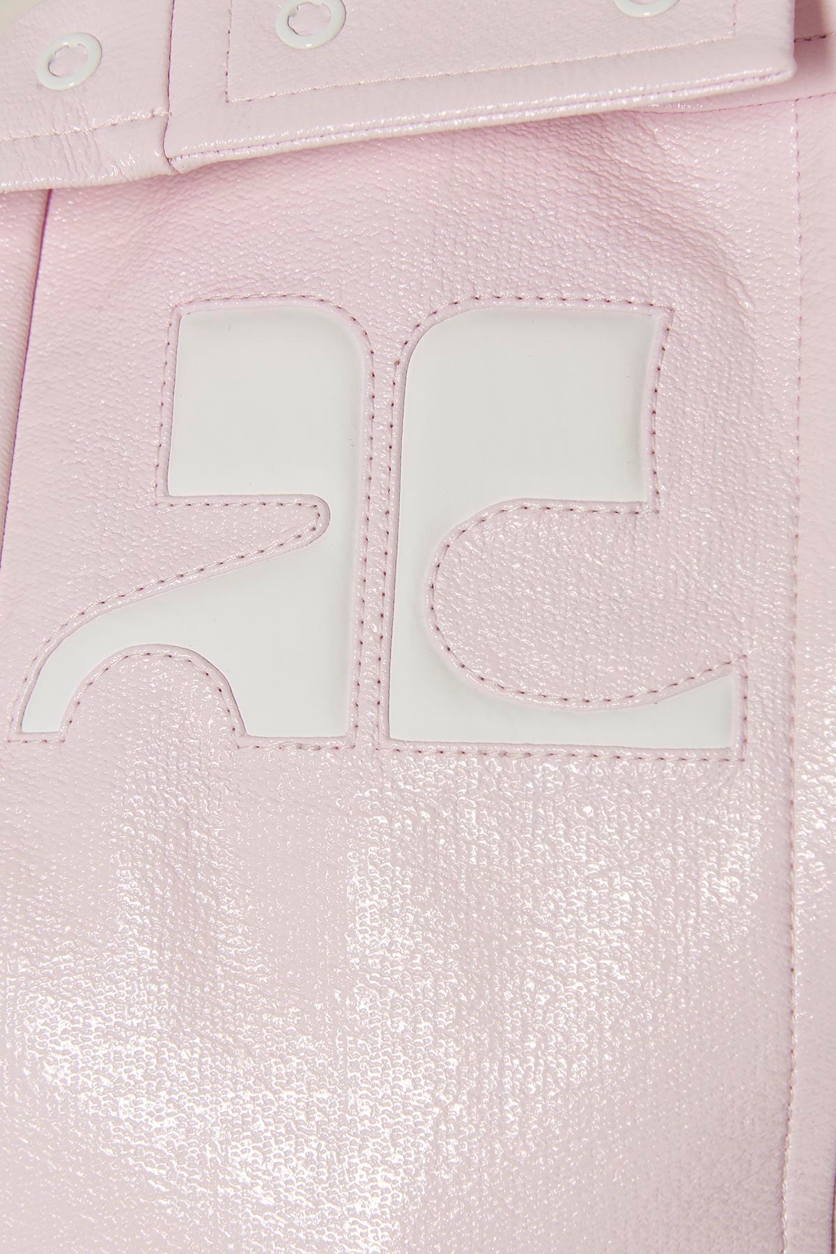 Courrèges Logo-patch Cropped Jacket In Pink