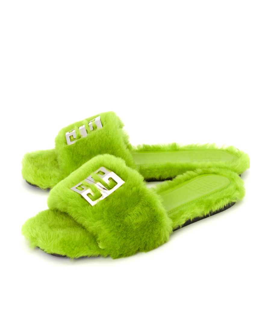 Givenchy Open-toed Slippers In Green