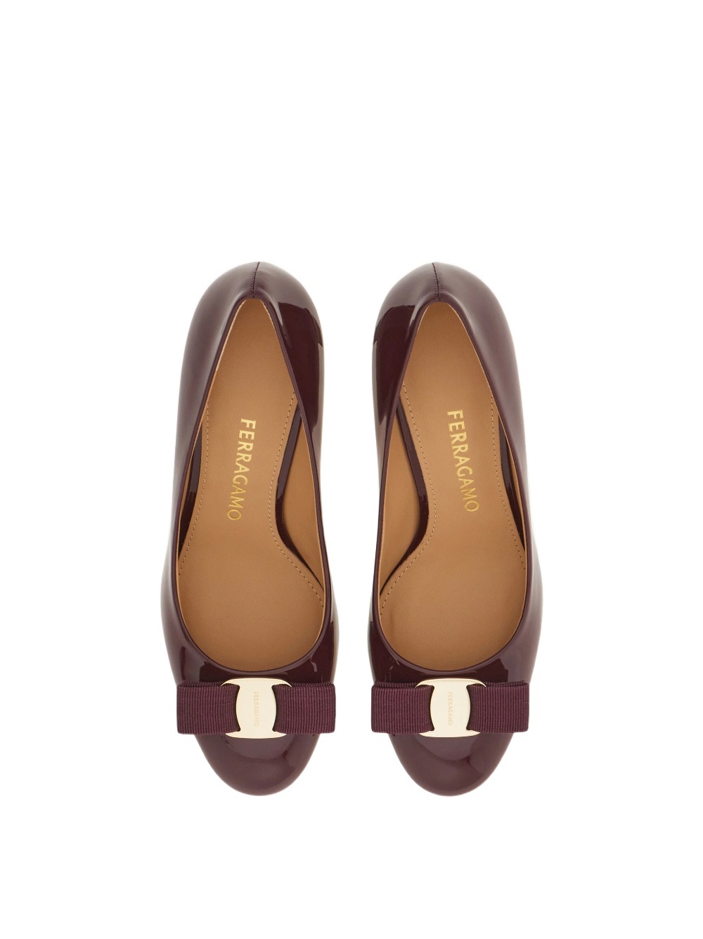 Ferragamo Vara Bow Pump Shoe In Purple