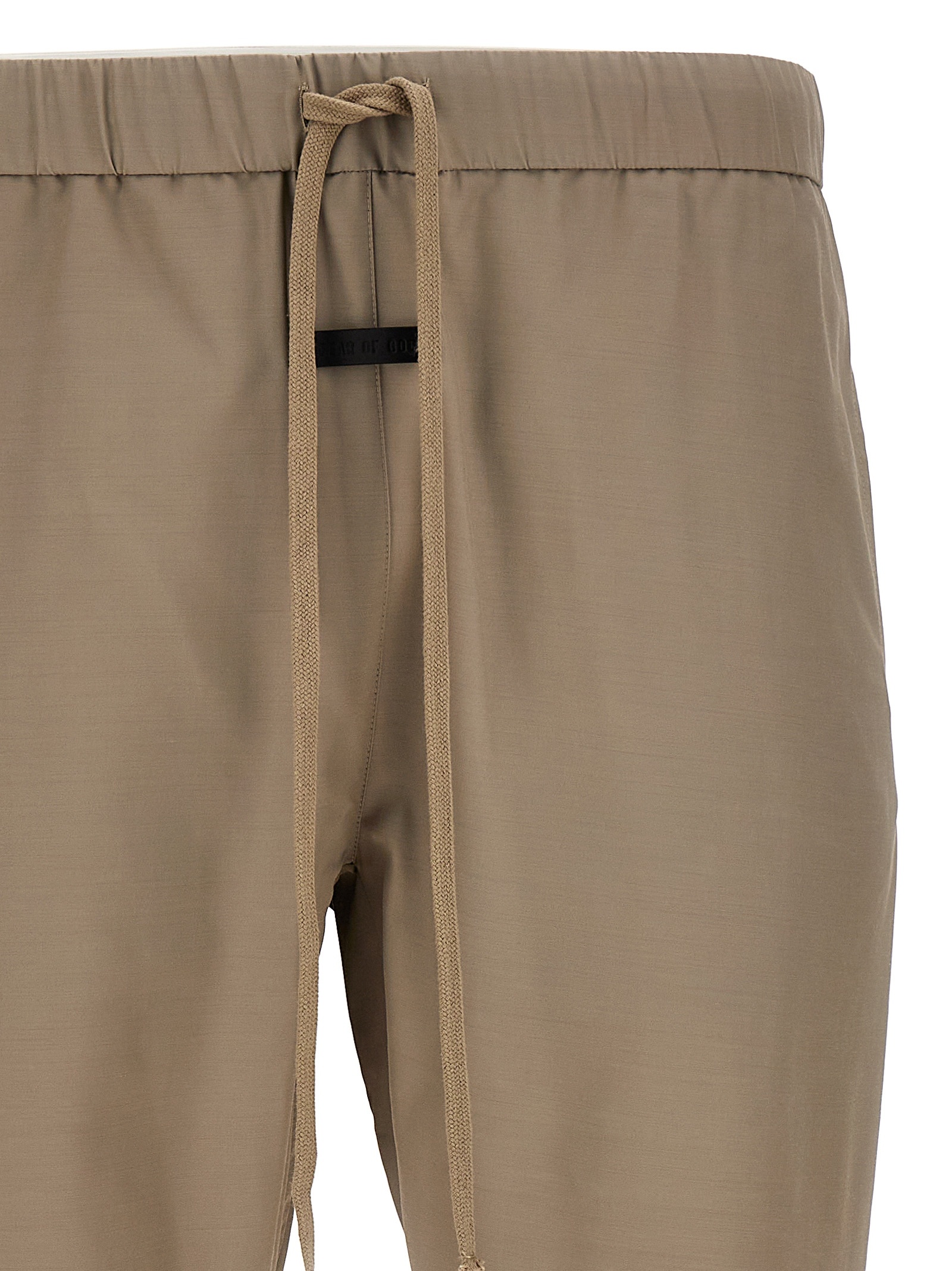 Fear Of God Logo Casual Pants In Brown