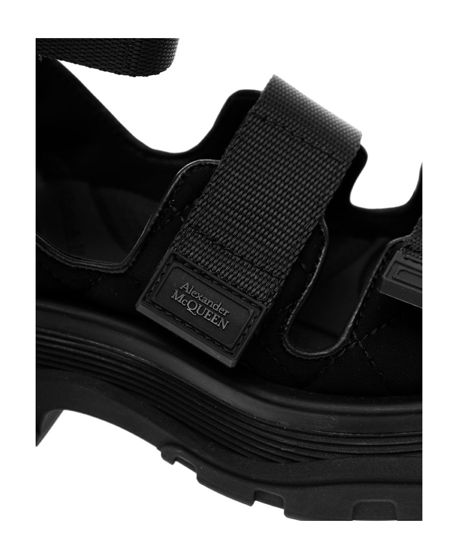 Alexander Mcqueen Sporty Triple-grip Hiking Sandals In Black