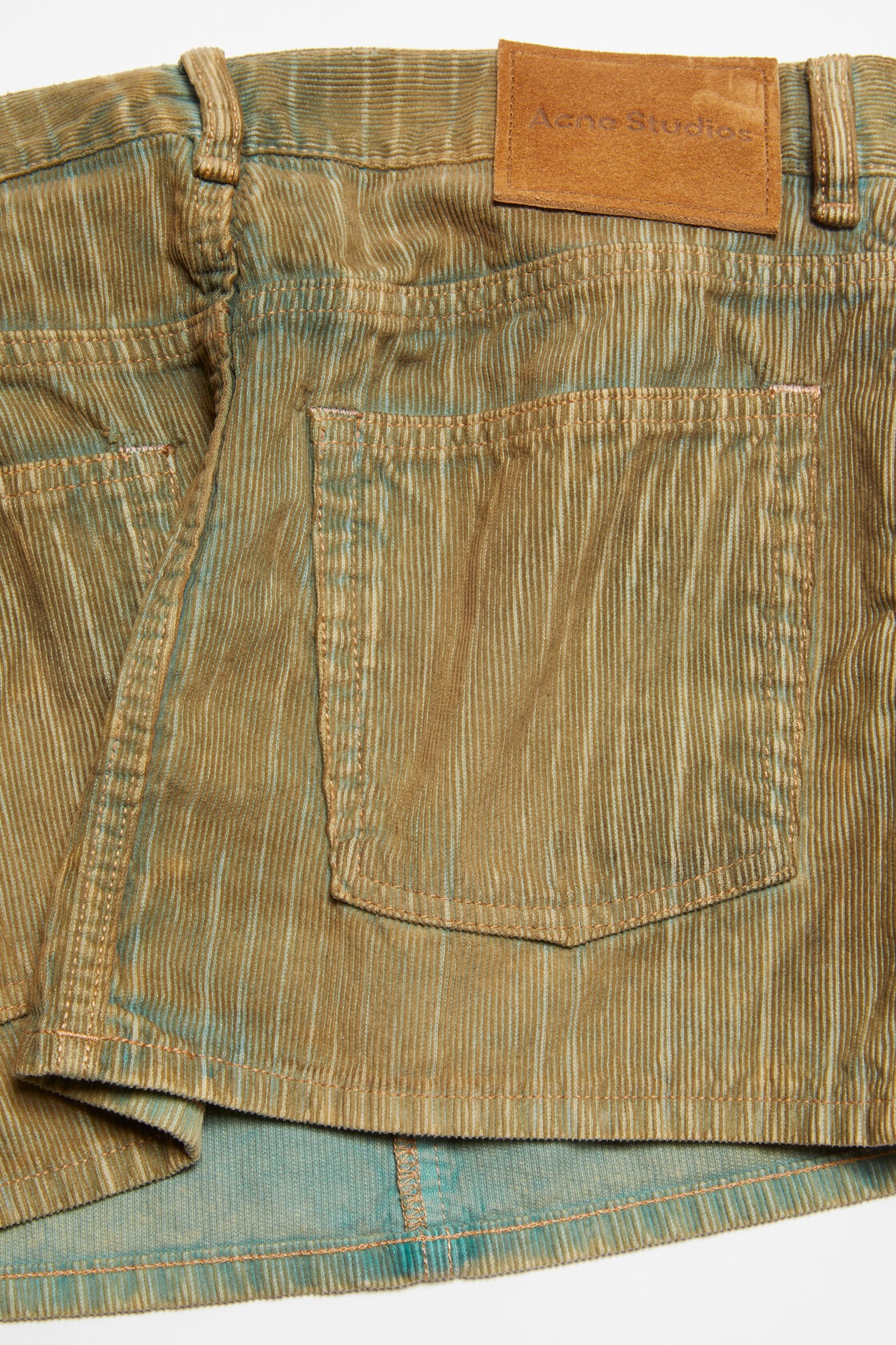 Acne Studios Corduroy Mini Skirt In Green